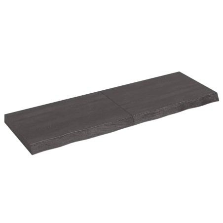 vidaXL Waschtischplatte Dunkelbraun 120x40x(2-6)cm Massivholz