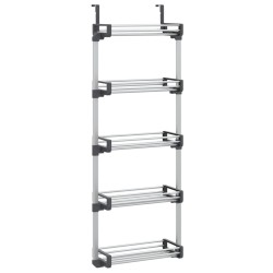 vidaXL Tür-Organizer mit 5 Ablagen 52x20x135 cm Aluminium