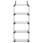 vidaXL Tür-Organizer mit 5 Ablagen 52x20x135 cm Aluminium vidaXL Tür-Organizer mit 5 Ablagen 52x20x135 cm Aluminium