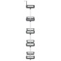 vidaXL Tür-Organizer mit 5 Ablagen 52x20x135 cm Aluminium vidaXL Tür-Organizer mit 5 Ablagen 52x20x135 cm Aluminium
