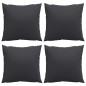 vidaXL Zierkissen 4 Stk. Schwarz 40x40 cm Stoff vidaXL Zierkissen 4 Stk. Schwarz 40x40 cm Stoff