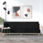 vidaXL Schlafsofa mit Armlehnen Schwarz Stoff vidaXL Schlafsofa mit Armlehnen Schwarz Stoff