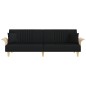 vidaXL Schlafsofa mit Armlehnen Schwarz Stoff vidaXL Schlafsofa mit Armlehnen Schwarz Stoff