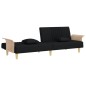 vidaXL Schlafsofa mit Armlehnen Schwarz Stoff vidaXL Schlafsofa mit Armlehnen Schwarz Stoff