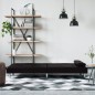 vidaXL Schlafsofa mit Getränkehaltern Schwarz Kunstleder vidaXL Schlafsofa mit Getränkehaltern Schwarz Kunstleder