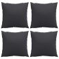 vidaXL Zierkissen 4 Stk. Schwarz 50x50 cm Stoff vidaXL Zierkissen 4 Stk. Schwarz 50x50 cm Stoff
