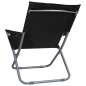 vidaXL Klappbare Strandstühle 2 Stk. Stoff Schwarz vidaXL Klappbare Strandstühle 2 Stk. Stoff Schwarz