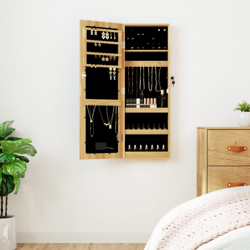 vidaXL Spiegel-Schmuckschrank mit LED-Beleuchtung Wandmontage vidaXL Spiegel-Schmuckschrank mit LED-Beleuchtung Wandmontage