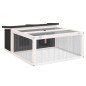 vidaXL Kaninchenstall Grau 117,5x97x47,5 cm Massivholz Kiefer vidaXL Kaninchenstall Grau 117,5x97x47,5 cm Massivholz Kiefer