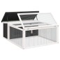 vidaXL Kaninchenstall Grau 117,5x97x47,5 cm Massivholz Kiefer vidaXL Kaninchenstall Grau 117,5x97x47,5 cm Massivholz Kiefer