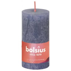 Bolsius Rustikale Stumpenkerzen Shine 8 Stk. 100x50 mm Dämmerungsblau