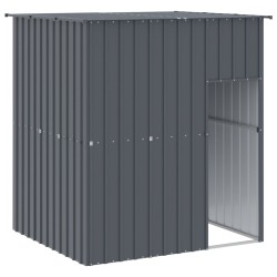 vidaXL Hundehütte mit Dach Anthrazit 165x153x181 cm Verzinkter Stahl