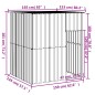 vidaXL Hundehütte mit Dach Anthrazit 165x153x181 cm Verzinkter Stahl vidaXL Hundehütte mit Dach Anthrazit 165x153x181 cm Verzinkter Stahl
