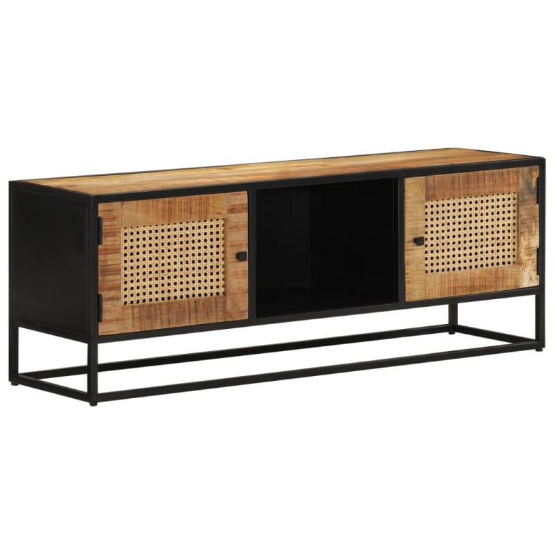 vidaXL TV-Schrank 110x30x40 cm Raues Massivholz Mango & Eisen vidaXL TV-Schrank 110x30x40 cm Raues Massivholz Mango & Eisen