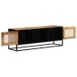 vidaXL TV-Schrank 110x30x40 cm Raues Massivholz Mango & Eisen vidaXL TV-Schrank 110x30x40 cm Raues Massivholz Mango & Eisen