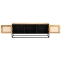 vidaXL TV-Schrank 110x30x40 cm Raues Massivholz Mango & Eisen vidaXL TV-Schrank 110x30x40 cm Raues Massivholz Mango & Eisen