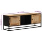 vidaXL TV-Schrank 110x30x40 cm Raues Massivholz Mango & Eisen vidaXL TV-Schrank 110x30x40 cm Raues Massivholz Mango & Eisen