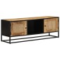 vidaXL TV-Schrank 110x30x40 cm Raues Massivholz Mango & Eisen vidaXL TV-Schrank 110x30x40 cm Raues Massivholz Mango & Eisen