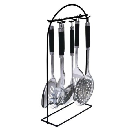 Excellent Houseware 7-tlg. Küchenutensilien-Set mit Gestell Edelstahl