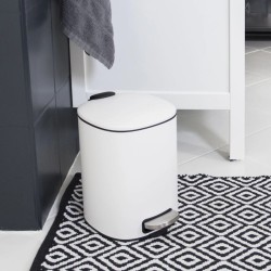 HI Treteimer Metall 5 L Weiß