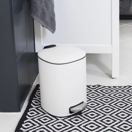 HI Treteimer Metall 5 L Weiß
