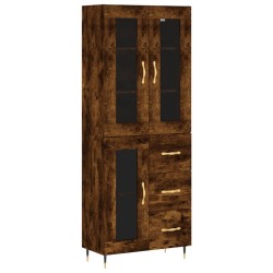 vidaXL Highboard Räuchereiche 69,5x34x180 cm Holzwerkstoff