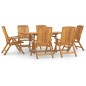 vidaXL 7-tlg. Garten-Essgruppe Massivholz Teak vidaXL 7-tlg. Garten-Essgruppe Massivholz Teak