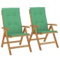 vidaXL Gartenstühle mit Kissen 2 Stk. Massivholz Teak vidaXL Gartenstühle mit Kissen 2 Stk. Massivholz Teak