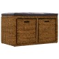 vidaXL Sitzbank mit 2 Körben Seegras 71×40×42 cm Braun vidaXL Sitzbank mit 2 Körben Seegras 71×40×42 cm Braun