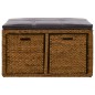 vidaXL Sitzbank mit 2 Körben Seegras 71×40×42 cm Braun vidaXL Sitzbank mit 2 Körben Seegras 71×40×42 cm Braun