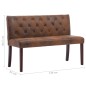 vidaXL Sitzbank 120 cm Braun Wildleder-Optik vidaXL Sitzbank 120 cm Braun Wildleder-Optik