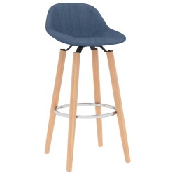 vidaXL Barhocker 2 Stk. Blau Stoff