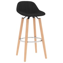 vidaXL Barhocker 2 Stk. Schwarz Stoff