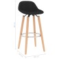 vidaXL Barhocker 2 Stk. Schwarz Stoff vidaXL Barhocker 2 Stk. Schwarz Stoff
