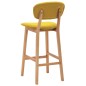 vidaXL Barhocker 2 Stk. Senfgelb Stoff vidaXL Barhocker 2 Stk. Senfgelb Stoff