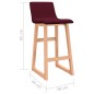 vidaXL Barhocker 2 Stk. Weinrot Stoff vidaXL Barhocker 2 Stk. Weinrot Stoff