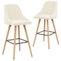 vidaXL Barhocker 2 Stk. Creme Samt vidaXL Barhocker 2 Stk. Creme Samt