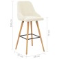 vidaXL Barhocker 2 Stk. Creme Samt vidaXL Barhocker 2 Stk. Creme Samt