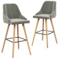 vidaXL Barhocker 2 Stk. Hellgrau Samt vidaXL Barhocker 2 Stk. Hellgrau Samt
