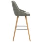 vidaXL Barhocker 2 Stk. Hellgrau Samt vidaXL Barhocker 2 Stk. Hellgrau Samt