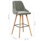 vidaXL Barhocker 2 Stk. Hellgrau Samt vidaXL Barhocker 2 Stk. Hellgrau Samt
