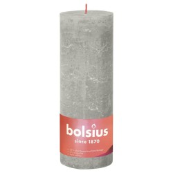 Bolsius Rustikale Stumpenkerzen Shine 4 Stk. 190x68 mm Sandgrau