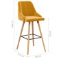 vidaXL Barhocker 2 Stk. Gelb Samt vidaXL Barhocker 2 Stk. Gelb Samt