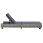 vidaXL Sonnenliege mit Auflage Poly Rattan Grau vidaXL Sonnenliege mit Auflage Poly Rattan Grau