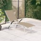 vidaXL Sonnenliege Textilene und Aluminium Creme vidaXL Sonnenliege Textilene und Aluminium Creme
