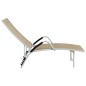 vidaXL Sonnenliege Textilene und Aluminium Creme vidaXL Sonnenliege Textilene und Aluminium Creme