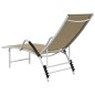 vidaXL Sonnenliege Textilene und Aluminium Creme vidaXL Sonnenliege Textilene und Aluminium Creme
