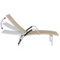 vidaXL Sonnenliege Textilene und Aluminium Creme vidaXL Sonnenliege Textilene und Aluminium Creme