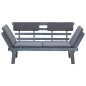 vidaXL Gartenbank mit Auflagen 2-in-1 190 cm Grau Massivholz Akazie vidaXL Gartenbank mit Auflagen 2-in-1 190 cm Grau Massivholz Akazie