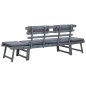 vidaXL Gartenbank mit Auflagen 2-in-1 190 cm Grau Massivholz Akazie vidaXL Gartenbank mit Auflagen 2-in-1 190 cm Grau Massivholz Akazie